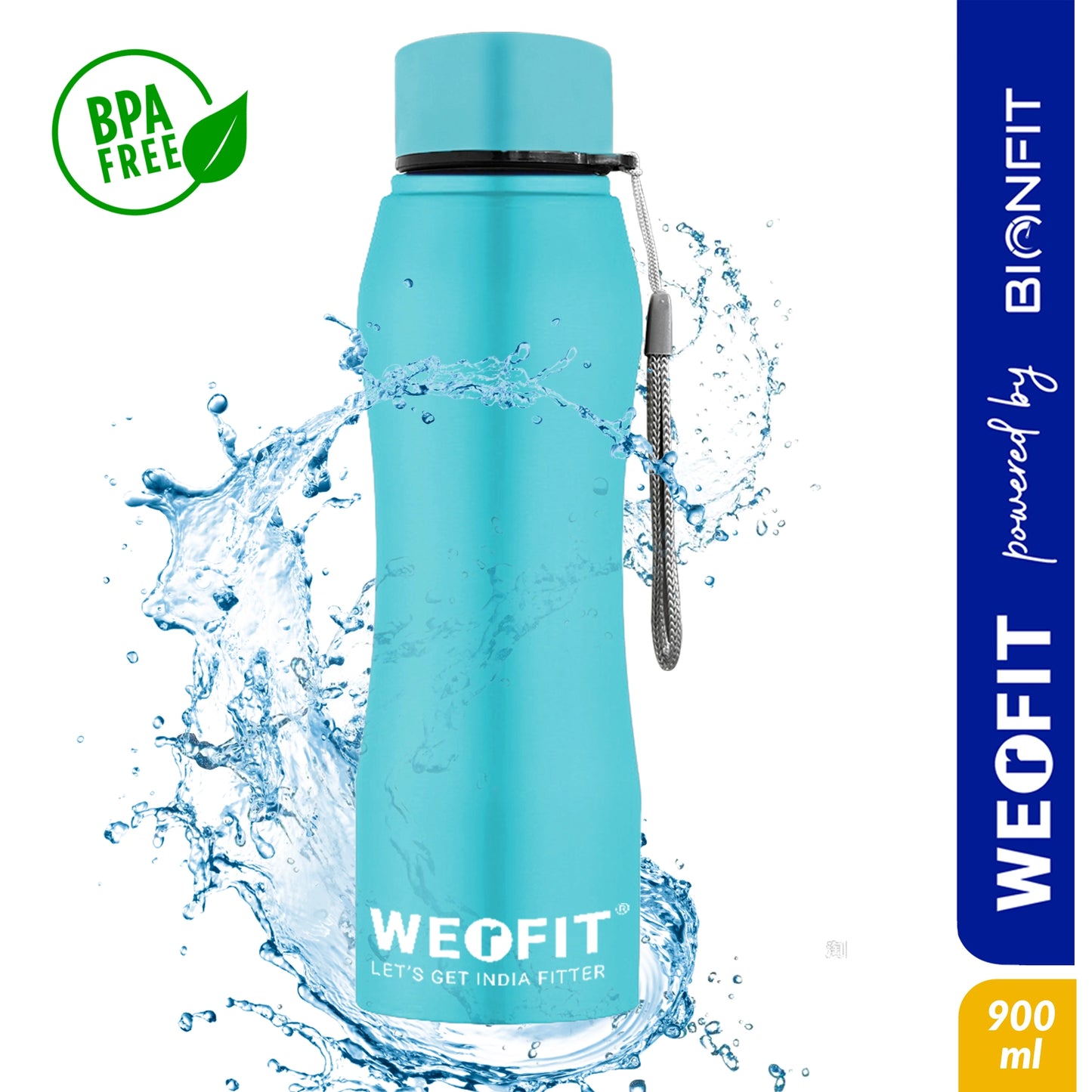 WErFIT Stainless Steel Water Bottle for Gym Park Cycling Yoga Office School Sports 900 ml Shaker