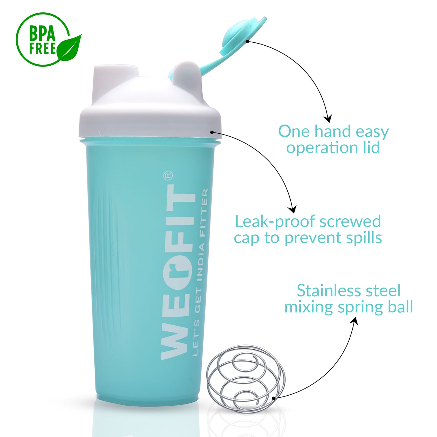 WErFIT Shaker Bottles For Protein Shake Gym Sipper Bottle for Men Women Boys Girls 700 ml Shaker