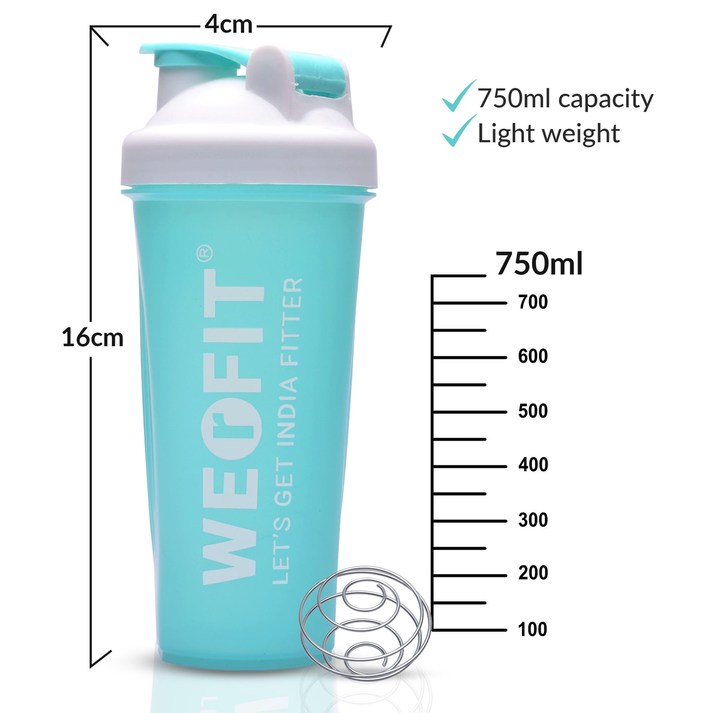 WErFIT Shaker Bottles For Protein Shake Gym Sipper Bottle for Men Women Boys Girls 700 ml Shaker