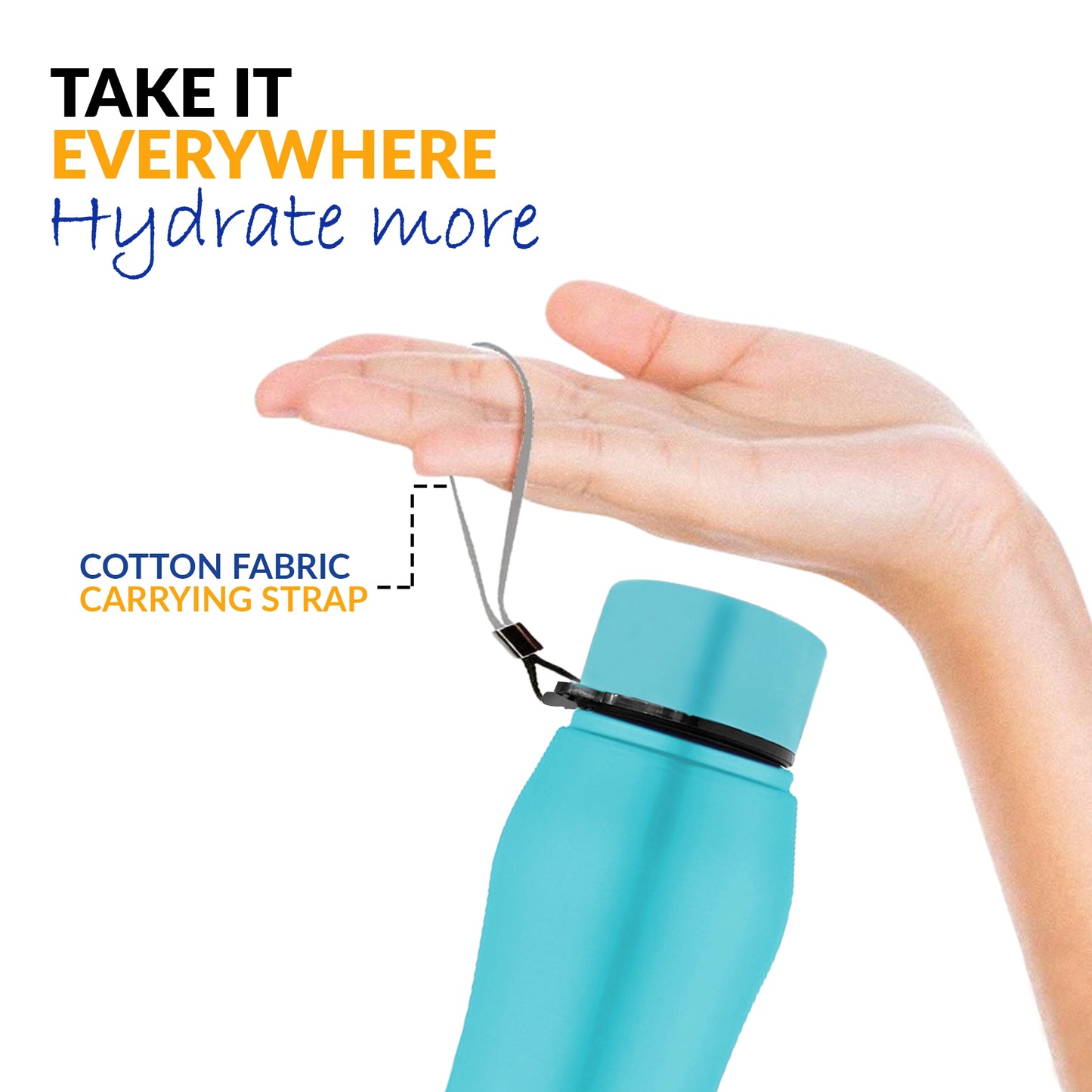 WErFIT Stainless Steel Water Bottle for Gym Park Cycling Yoga Office School Sports 900 ml Shaker