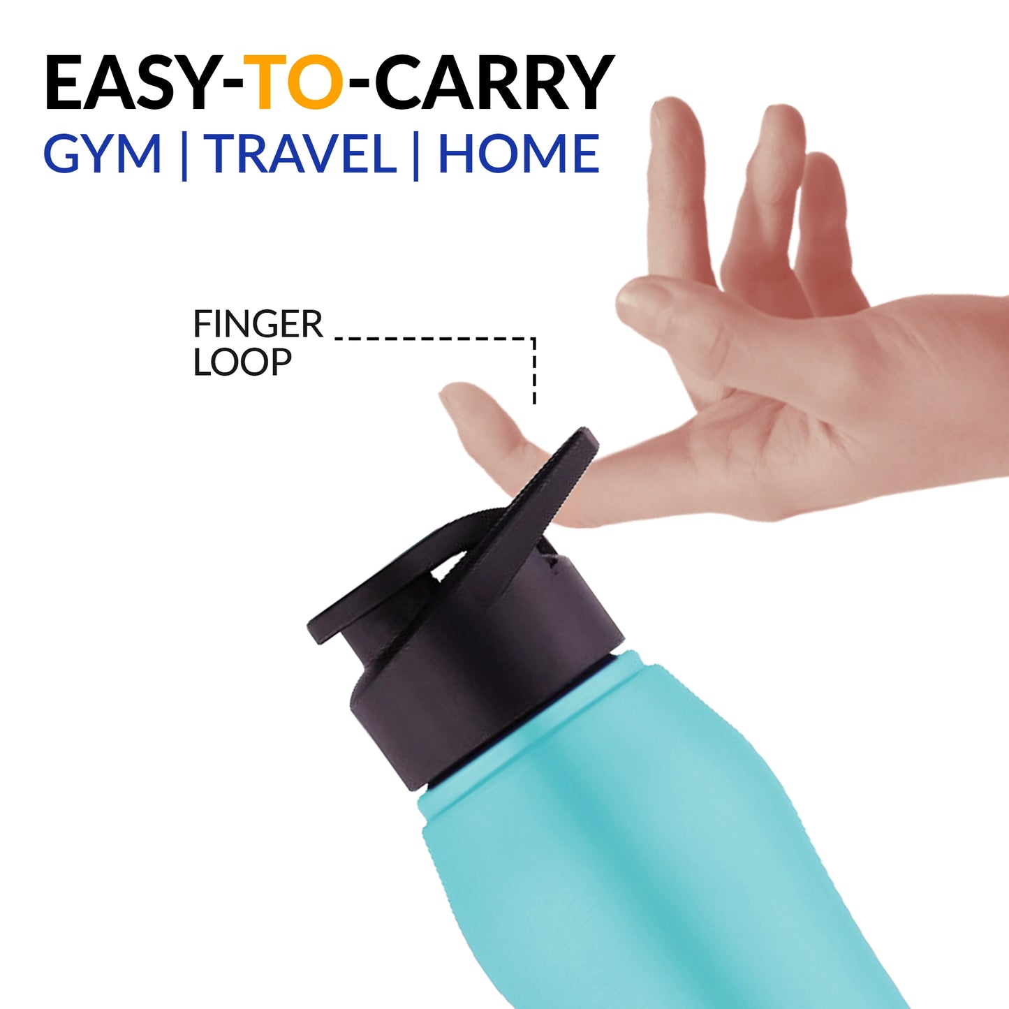 WErFIT Stainless Steel Water Bottle for Gym Park Cycling Yoga Office School Sports 900 ml Shaker (Pack of 1, Blue, Steel)