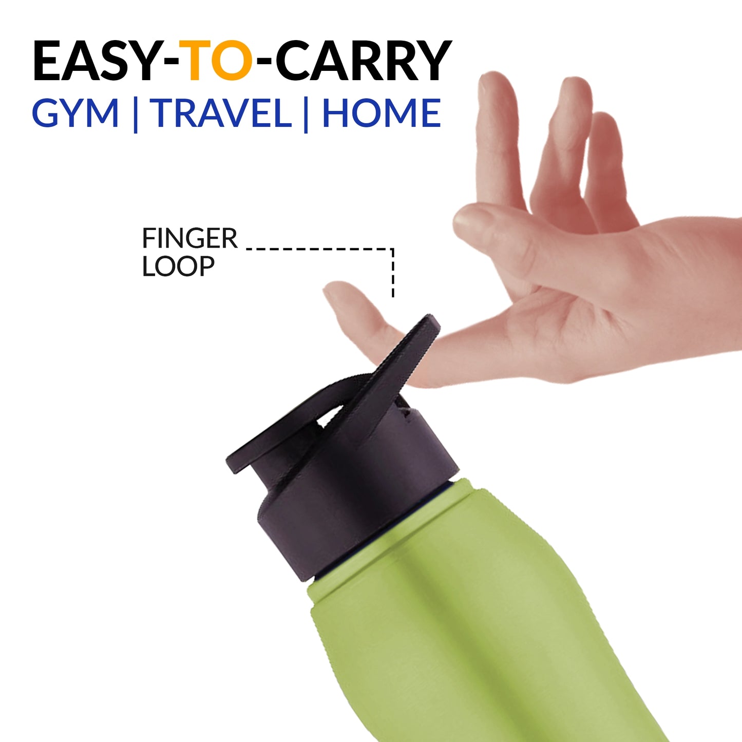 WErFIT Stainless Steel Water Bottle for Gym Park Cycling Yoga Office School Sports 900 ml Shaker (Pack of 1, Green, Steel)