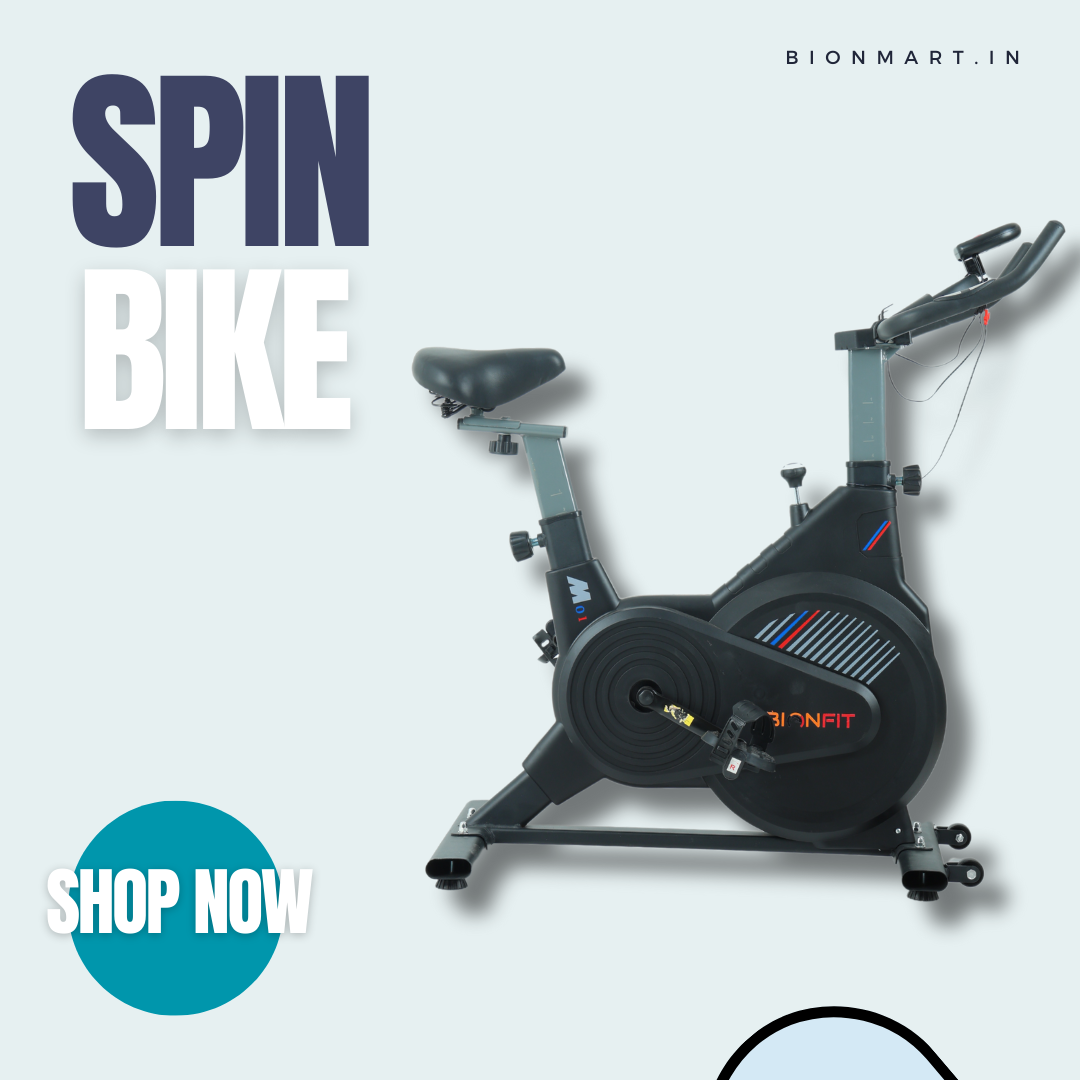 BIONFIT ApeXPro Magnetic Resistance Spin Exercise Cycle, 6 Kg Flywheel, Home Gym workout Spinner Exercise Bike (Black)