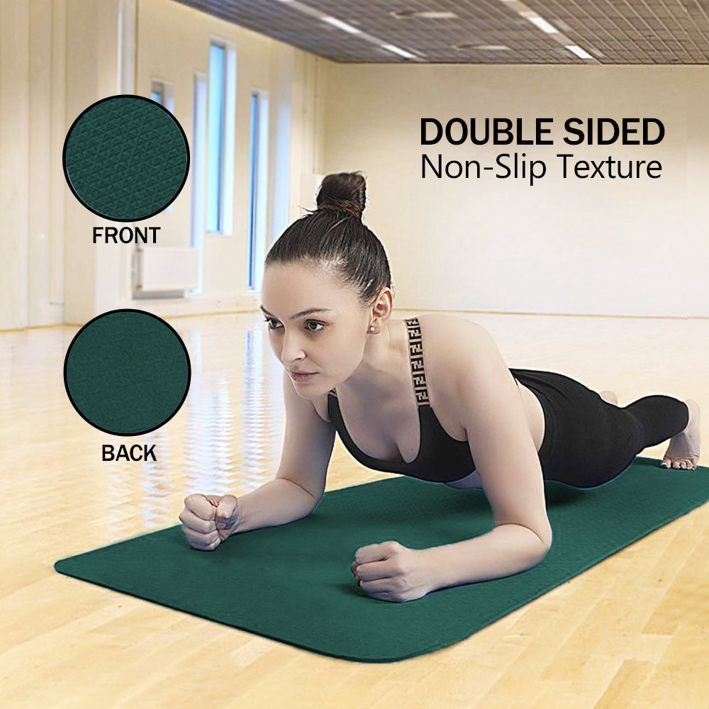WErFIT 6mm Ultra Luxurious EVA Yoga Mat, Anti Skid, Home Exercise, Gym Workout for Men Green 6 mm Yoga Mat