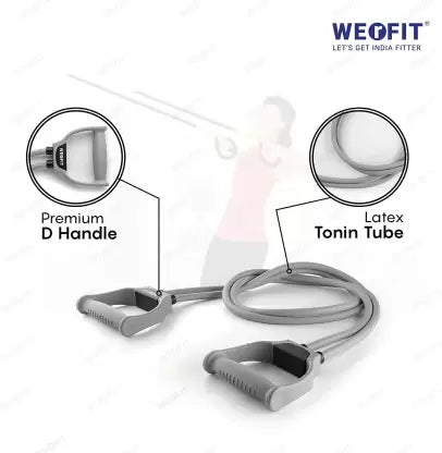 WErFIT Double Resistance Bands with Carry Bag For Stretching Exercise For Men & Women Resistance Tube