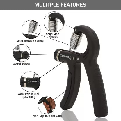 WErFIT Adjustable Hand Grip Strengthener,Hand & Forearm Exerciser(5-40 Kg) Men & Women Hand Grip/Fitness Grip
