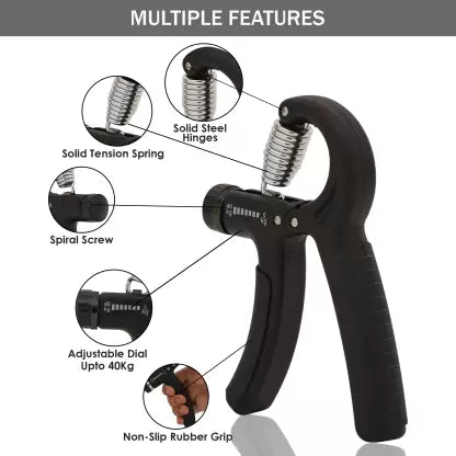 WErFIT Adjustable Hand Grip Strengthener,Hand & Forearm Exerciser(5-40 Kg) Men & Women Hand Grip/Fitness Grip