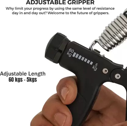 WErFIT Adjustable Counter Hand Grip Strengthener, Hand & Forearm Exerciser (5-60 Kg)