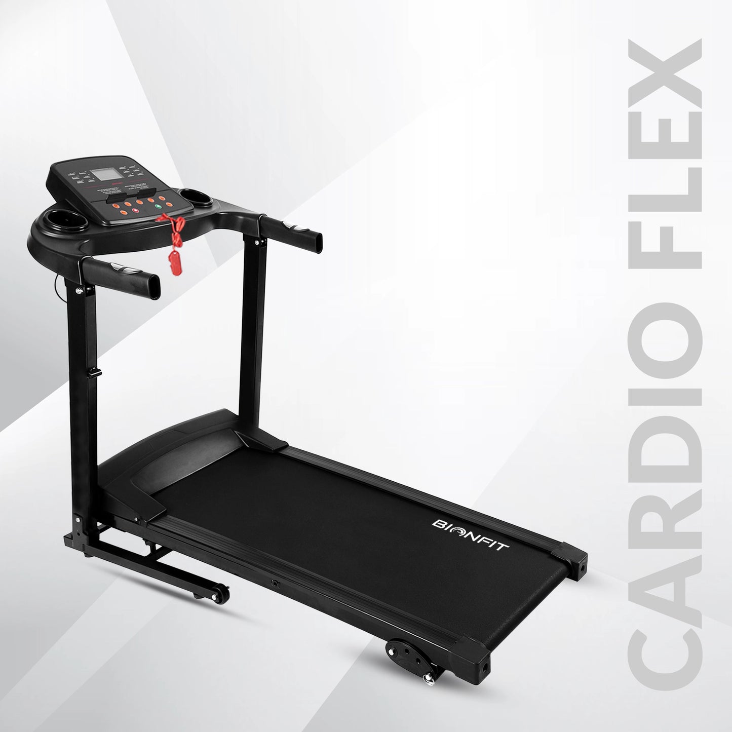 BIONFIT Cardio Flex 4HP Peak, Pulse Sensor, Max Weight 100kg, Foldable, Manual Inclined Treadmill