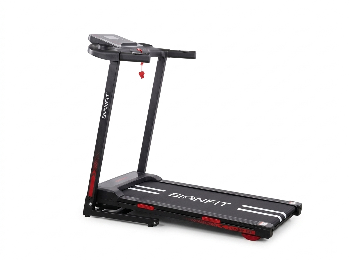 BIONFIT CARDIO-X8 Treadmill with Manual Incline | 3.5 HP Peak Motorized Running Machine for Home Gym Workouts | Max Weight 130 Kg