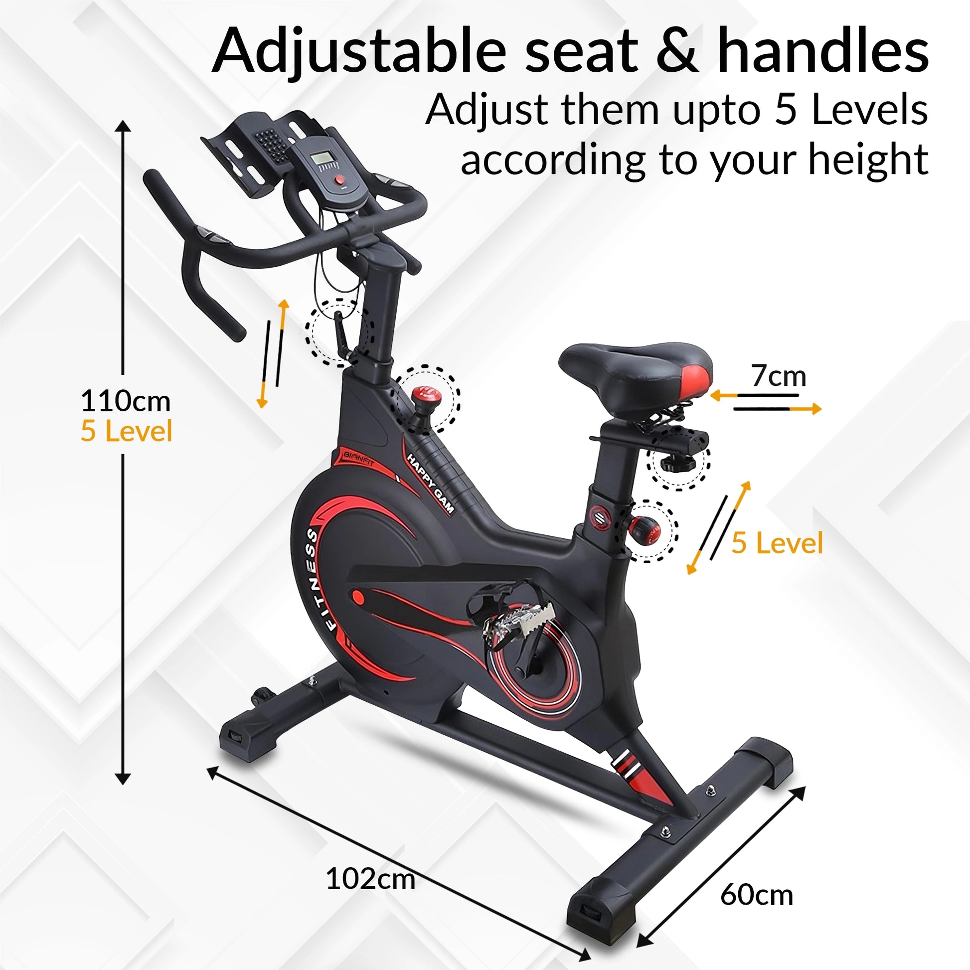 Sunny Health Gym Cycle Stationary Bike Height Transform Your