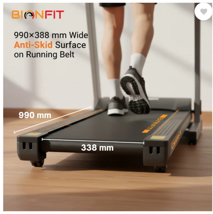 BIONFIT CARDIO-X2 Treadmills for Home | Foldable Running Machine, 3 HP Peak Motorized Treadmill (Max Weight:100 kg)