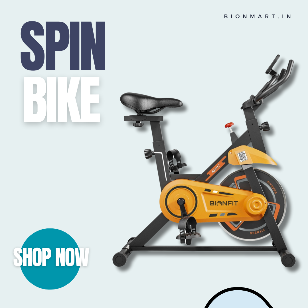BIONFIT Cardio X Spin Exercise Bike: Kg Flywheel, 100kg Support, Home Gym Cycle Bionmart