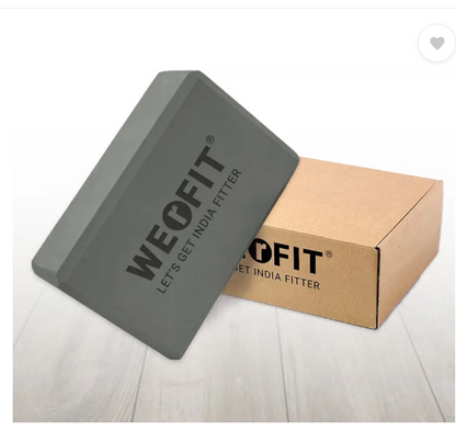 WErFIT Premium EVA Yoga Brick - Non-Slip, Lightweight Support for Yoga & Pilates Yoga Blocks  (Grey Pack of 1)