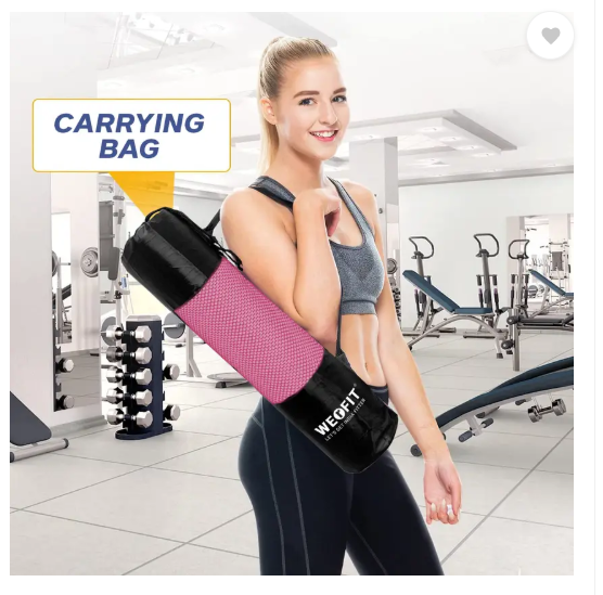 WErFIT TPE Yoga Mat for Gym Workout & Flooring Exercise for Men & Women with Strap 6mm Pink 15 mm Yoga Mat