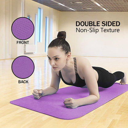 WErFIT 4mm Soft Premium EVA, Anti Skid, Home Exercise, Gym workout, for Women Purple 4 mm Yoga Mat