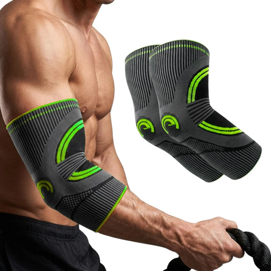 Elbow Support for Gym, Pack of 2, Tennis Elbow & Pain Relief Sleeves Men & Women