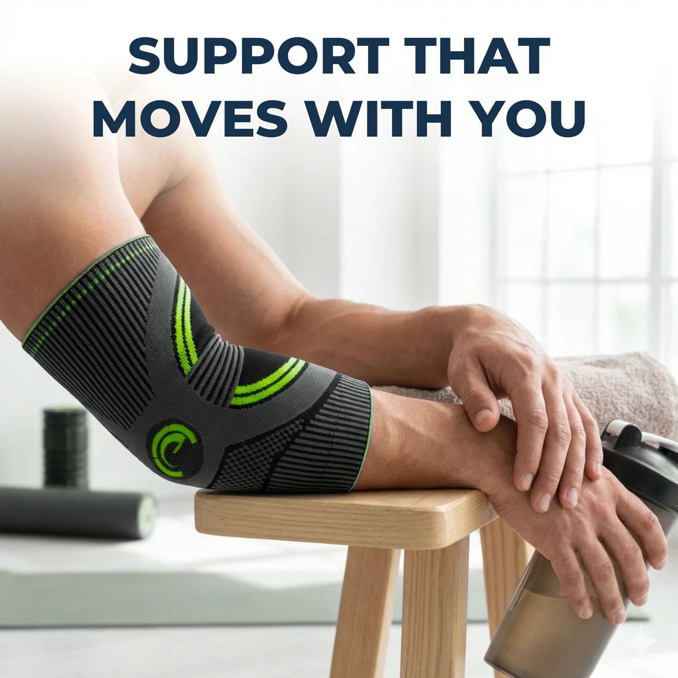 Elbow Support for Gym, Pack of 2, Tennis Elbow & Pain Relief Sleeves Men & Women