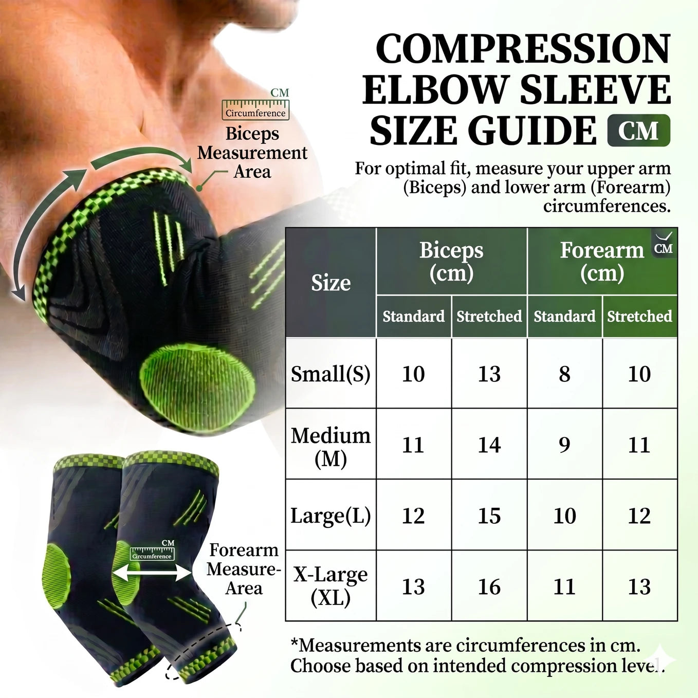 Elbow Support for Gym, Pack of 2, Tennis Elbow & Pain Relief Sleeves Men & Women