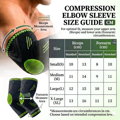 Elbow Support for Gym, Pack of 2, Tennis Elbow & Pain Relief Sleeves Men & Women