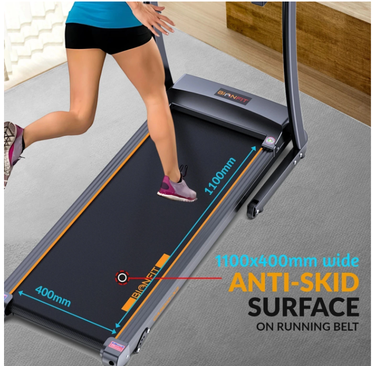 BIONFIT CARDIO-X3 Running Machine | Inbuilt Bluetooth, 3HP DC Motorized |Manual Incline Treadmill