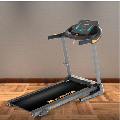 BIONFIT CARDIO-X5 Motorized Treadmill with LCD Display & Heart Rate, Running Machine Treadmill