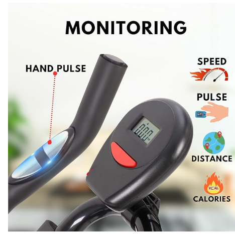 BIONFIT Spin z2 Exercise Bike for Home | Gym Cycle for Cardio Fitness & Workout with 6 kg Flywheel | Adjustable Resistance & LED Display, Cushioned Seat | Indoor Spin Bike Cycling Machine for Men