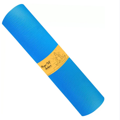 WErFIT 6mm Blue Luxurious EVA Yoga Mat: Best for Home & Gym Workouts