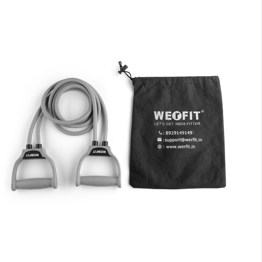 WErFIT Double Resistance Bands with Carry Bag For Stretching Exercise For Men & Women Resistance Tube