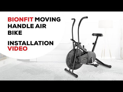 Bionfit ON01M 100kg Weight Capacity Moving Handle Air Bike - Low Impact, Full-Body Workout