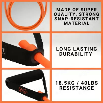WErFIT Resistance Single Toning Tube Free Door Anchor Body Workout & Stretching (15-20KG) Resistance Tube