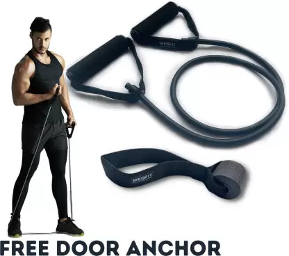 WErFIT Resistance Single Toning Tube Free Door Anchor Body Workout & Stretching (10-15KG) Resistance Tube