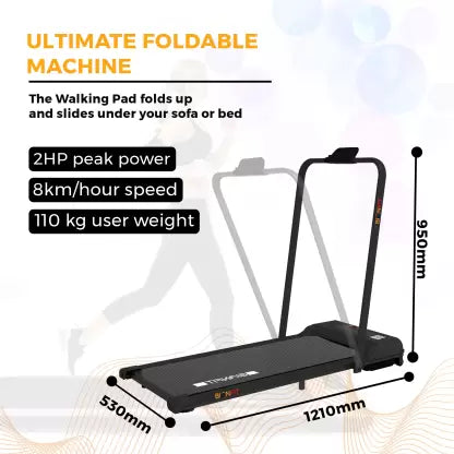 BIONFIT Treadmill for Home Gym 110 kg (2 HP) Foldable Running Machine for Fitness Treadmill