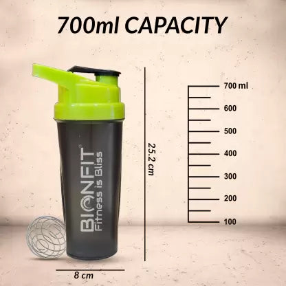 BIONFIT Gym Protein Shake Bottle - Shaker Gym Bottle (700ml)